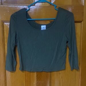 Chic Forest Green Crop Top